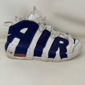 Nike Air Uptempo New York Knicks Shoes White Blue Size 6Y / Women’s Size 7.5
